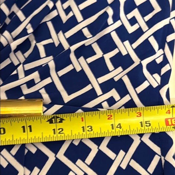 Enfocus Studio Blue and White Sheath Midi Dress - Picture 8 of 10